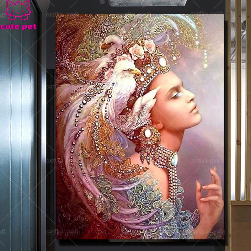 diy 5d mosaic full embroidery fantasy woman and eagle animal diamond painting mazayka square/round drill picture room decoration
diy 5d mosaic full embroidery fantasy woman and eagle animal diamond painting mazayka square/round drill picture room decoration