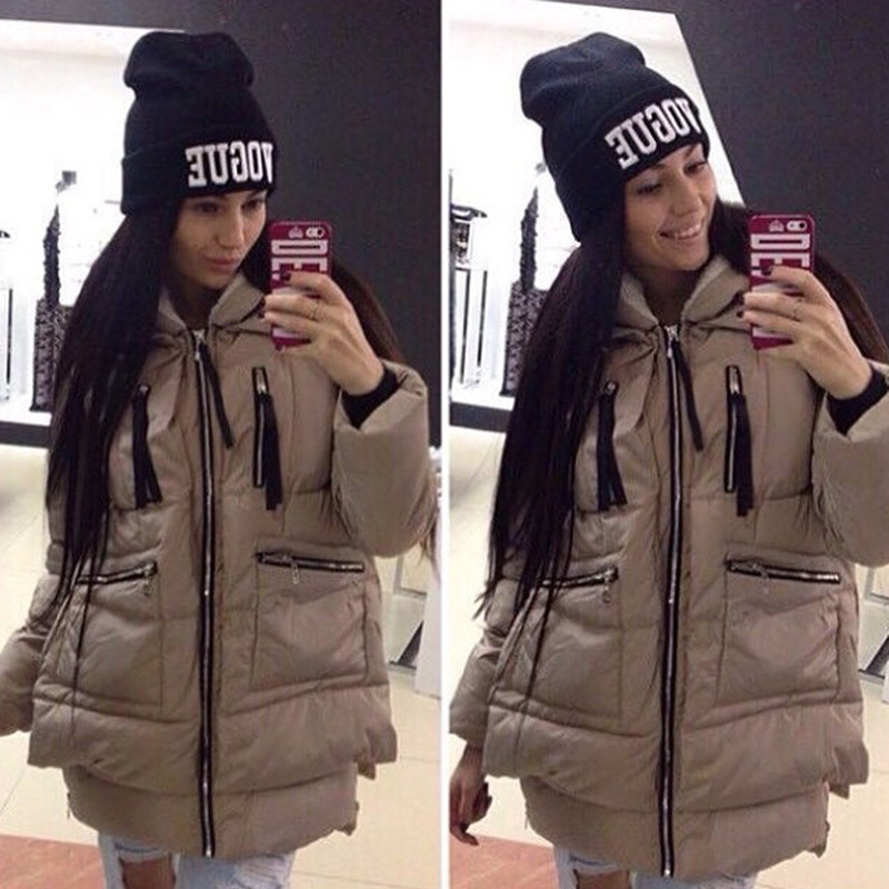 Voobuyla Winter Cotton Coat Women Plus Size M-5XL Zipper Big Pocket Army Green Outwear Jackets Hooded Thicken Warm Parkas Ladies 201027