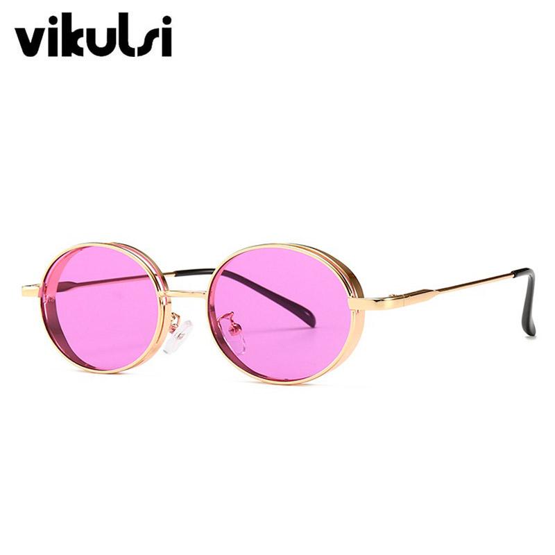 Retro Steampunk Sunglasses Men Round Vintage 2020 New Metal Frame Gold Purple Oval Sun glasses For Women Red Brown Green Shades
Retro Steampunk Sunglasses Men Round Vintage 2020 New Metal Frame Gold Purple Oval Sun glasses For Women Red Brown Green Shades