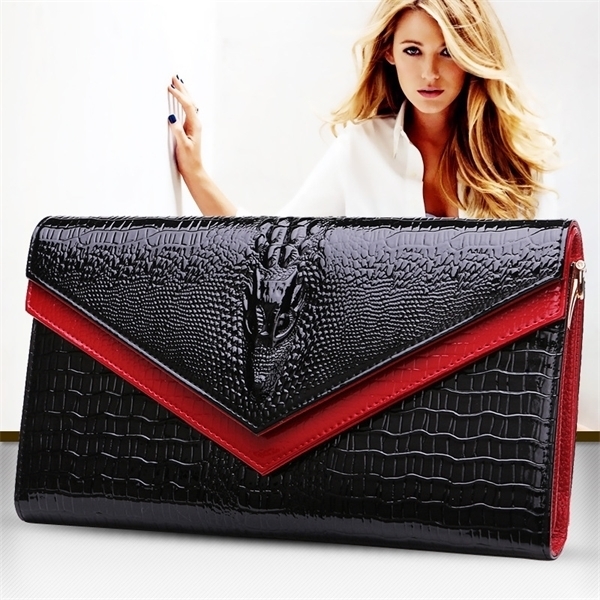 GESUNRY Genuine Leather Crocodile Shoulder Trendy Women Clutch Wallet Purse Lady Messenger Bag Q1116
GESUNRY Genuine Leather Crocodile Shoulder Trendy Women Clutch Wallet Purse Lady Messenger Bag Q1116