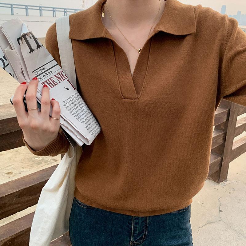 Basic Women Pullover Sweaters Autumn Winter Thick Warm Jumper Top Fashion Turn-down Collar Long Sleeve Knitted Sweater, Beige
Basic Women Pullover Sweaters Autumn Winter Thick Warm Jumper Top Fashion Turn-down Collar Long Sleeve Knitted Sweater, Beige