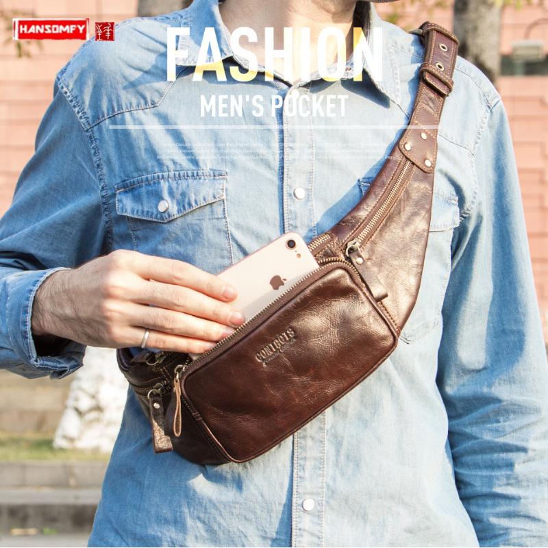 Genuine Leather Men's Sports Waist Bag Multi-function Male Chest Bags Retro Waist Packs First Layer Cowhide Men Cow Leather, Sky blue
Genuine Leather Men's Sports Waist Bag Multi-function Male Chest Bags Retro Waist Packs First Layer Cowhide Men Cow Leather, Sky blue
