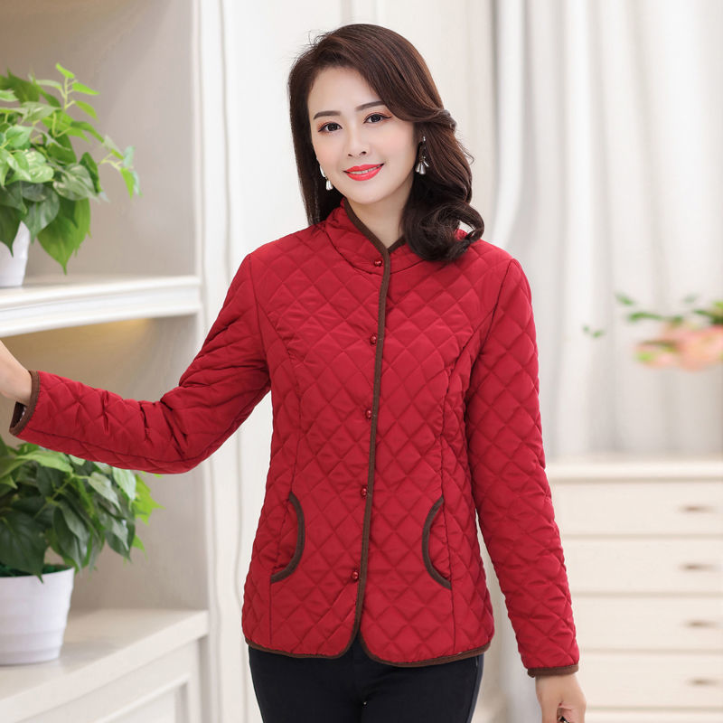 Women's autumn and winter coat cotton padded jacket short light down cotton padded coat large size slim cotton padded jacket 201019