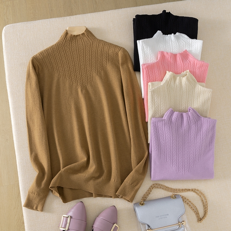 GIGOGOU Women Turtleneck Sweater Autumn Winter Long Sleeve Woman Pullover Sweaters Chic Female Jumper Tops Knitted Pull Femme 201222