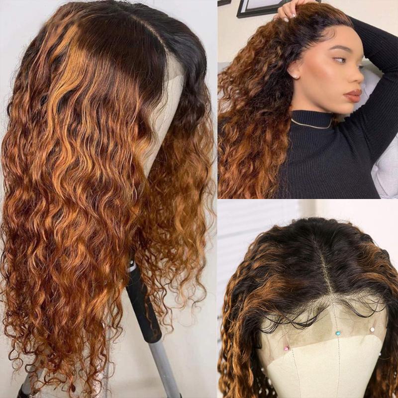 Ombre 1B 27 30 Water Wave Lace Front Wig 4x4 Lace Closure Wig 13x4 Honey Blonde Front Human Hair Wigs Waterwave Remy, 4x4 natural color
Ombre 1B 27 30 Water Wave Lace Front Wig 4x4 Lace Closure Wig 13x4 Honey Blonde Front Human Hair Wigs Waterwave Remy, 4x4 natural color
