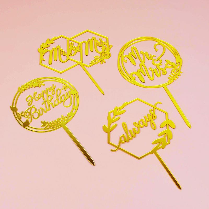 Gold Acrylic Cake Topper Happy Birthday Insert Card Baking Decoration Wedding Birthday Baby Shower Cake Decoration
Gold Acrylic Cake Topper Happy Birthday Insert Card Baking Decoration Wedding Birthday Baby Shower Cake Decoration