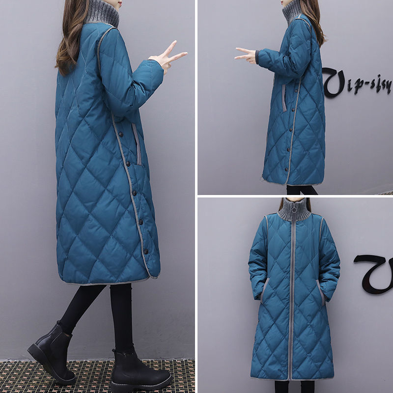 New Plus Size Women Parkas Winter Warm Coat Slim Cotton Padded Basic Jacket Female Casual Long Outwear Feminina 201217