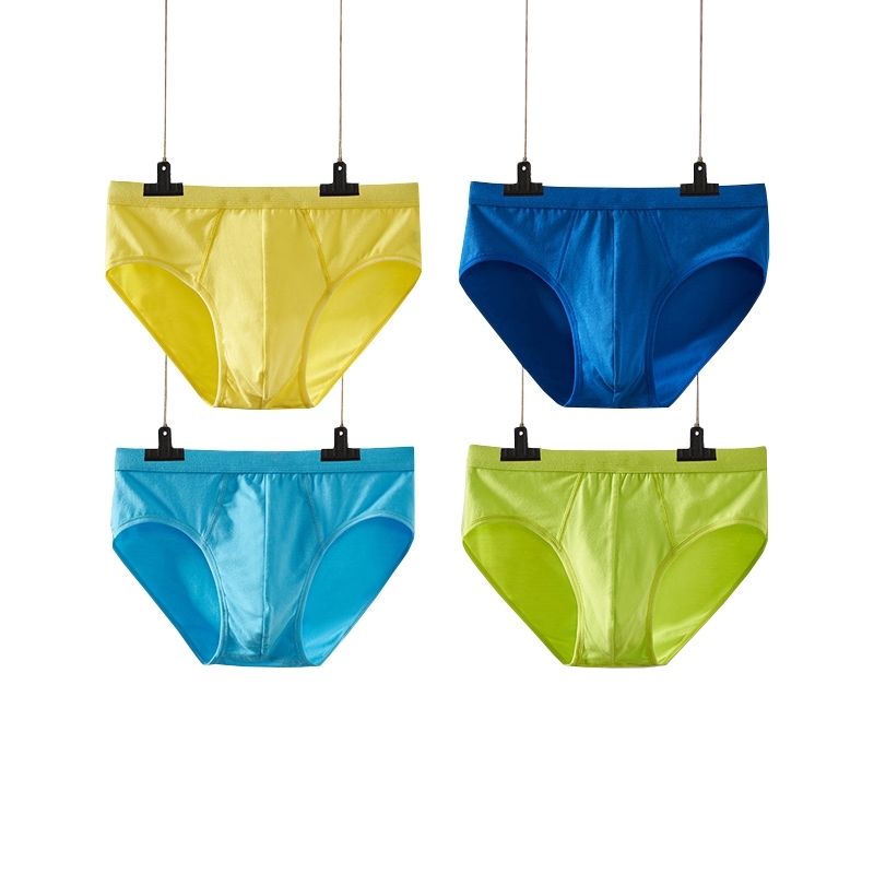 4 Pcslot Large size M5XL 125kg Mens Underwear Breathable Briefs cotton Men Bodysuit Male Comfortable Solid Underpants 201112