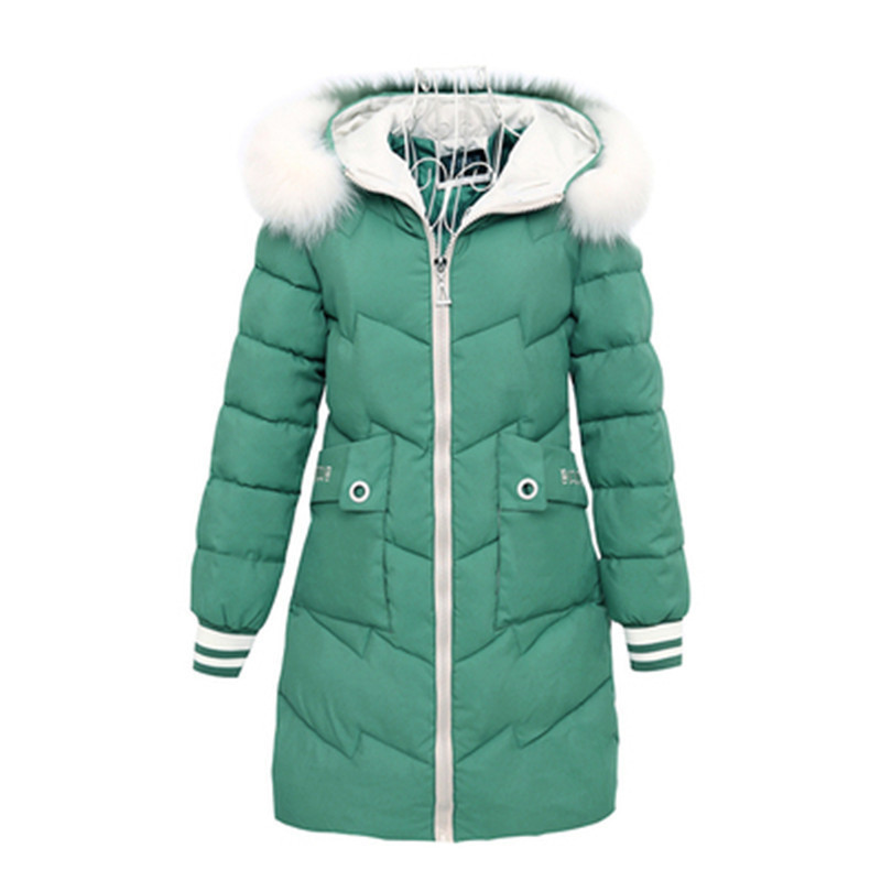 Women Autumn Winter Jacket Parkas New splice Hooded Medium Long Outerwear Slim Plus Size 3XL Female Down Cotton Jacket 201026