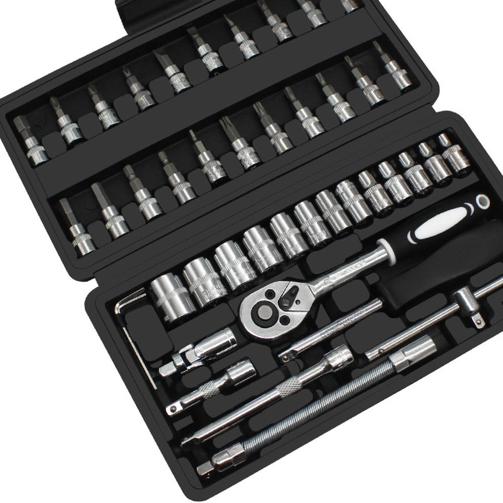 Socket Set 46-Piece Set Xiaofei Quick Ratchet Casing Wrench Repair Car Screwdriver Combination Toolbox
Socket Set 46-Piece Set Xiaofei Quick Ratchet Casing Wrench Repair Car Screwdriver Combination Toolbox