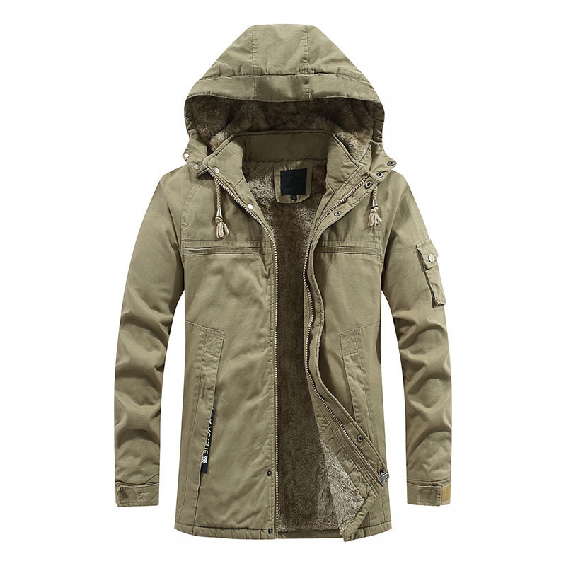 New Men Winter Long Cotton Coats Men's Fashion Casual Cotton Jacket Men Windproof Hooded Coat Warm Thick Parka Men 201214