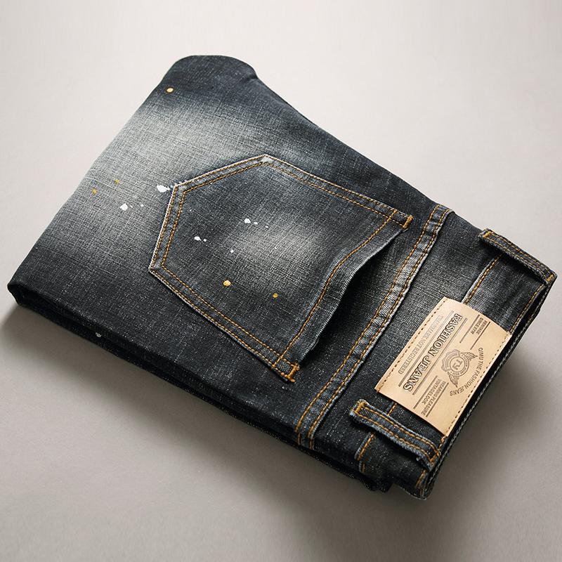 mens designer jeans de designer pour hommes skinny biker luxury high waisted diesel men ripped jeans fashion elastic embroidered jeans