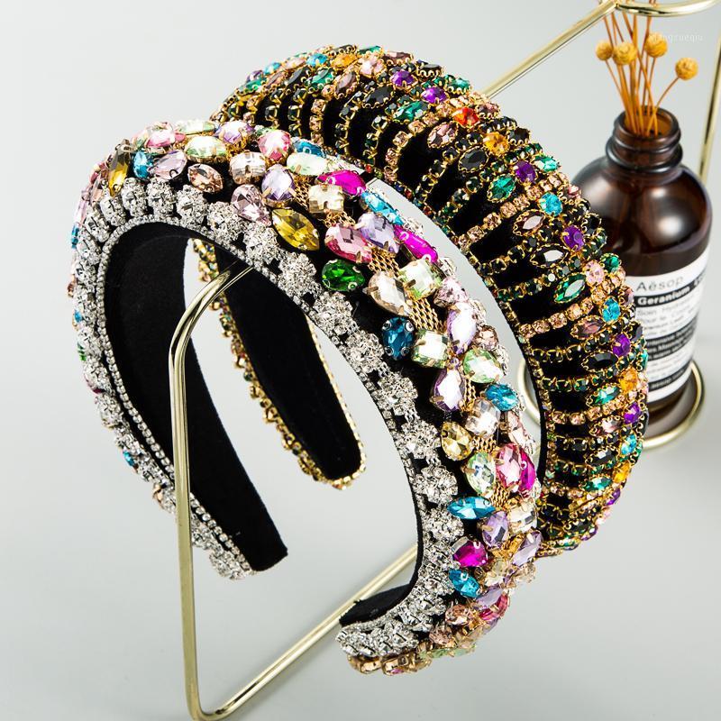 Delicate Baroque Full Colorful Crystal Headband For Woman Hand Made Rhinestone Padded Metal Belt Sponge Hairband Bridal Headwear Hair Clips, Golden;silver
Delicate Baroque Full Colorful Crystal Headband For Woman Hand Made Rhinestone Padded Metal Belt Sponge Hairband Bridal Headwear Hair Clips, Golden;silver