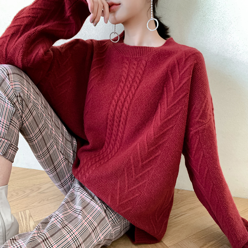 2021 High quality 100% Knitting Women Blouses Style Oneck Loose Lungs Hot From Sperm Female Pure Jumpers Mean Wool CTGM, Dark orange red
2021 High quality 100% Knitting Women Blouses Style Oneck Loose Lungs Hot From Sperm Female Pure Jumpers Mean Wool CTGM, Dark orange red