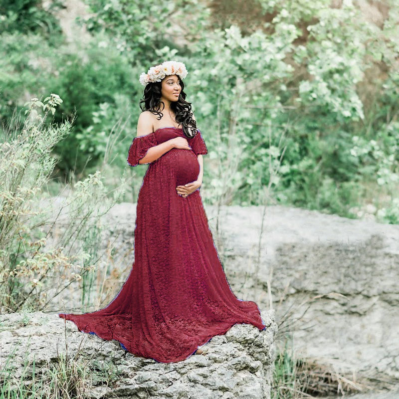 Long Maternity Clothes Pregnancy Dress Photography Props Dresses For Photo Shoot Maxi Gown Dresses For Pregnant Women Clothing LJ201123