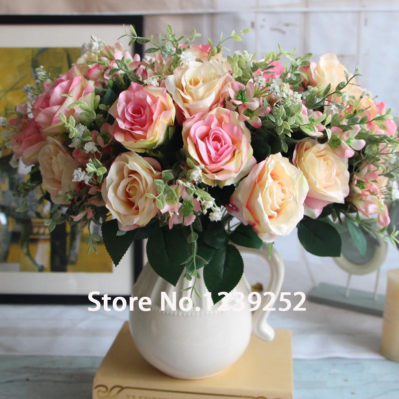 NEW 12 heads Classical European rose silk flowers artificial rose bouquet fake flower roses flor color de artificial
NEW 12 heads Classical European rose silk flowers artificial rose bouquet fake flower roses flor color de artificial