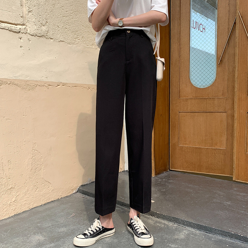 BGTEEVER Summer Chic Women Pants High Waist Buttons Pockets Female Suit Pants Casual Women Trousers pantalon femme 2020 T200422