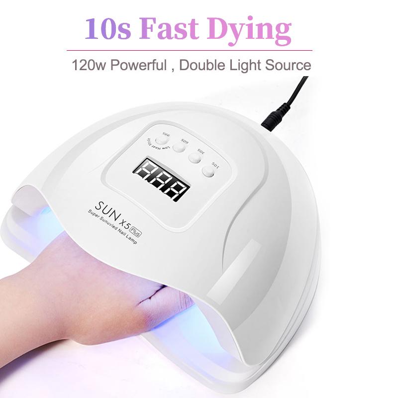 SUN X5 Plus UV LED Lamp For Nails Dryer 120W UV LED Lamp For Manicure Gel Nail Drying Gel Varnish Nails, White lamp for nails
SUN X5 Plus UV LED Lamp For Nails Dryer 120W UV LED Lamp For Manicure Gel Nail Drying Gel Varnish Nails, White lamp for nails