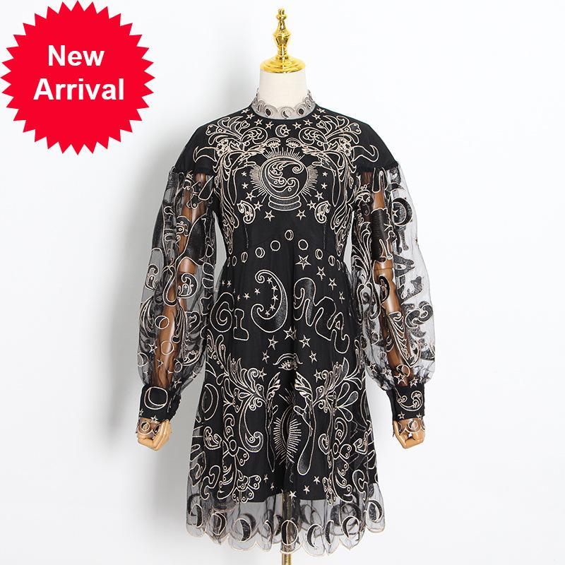 2021 New Autumn Design New Retro-hollow Totem Mesh Embroidered Exaggerated Lantern Short Sleeve Female Dress 4y30, Pink
2021 New Autumn Design New Retro-hollow Totem Mesh Embroidered Exaggerated Lantern Short Sleeve Female Dress 4y30, Pink