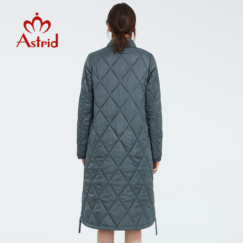 Astrid Spring Women Parka Coat Warm Jacket Women Thin Cotton Quilted Coat Standing Collar New Collection big size ZM-7214 201019