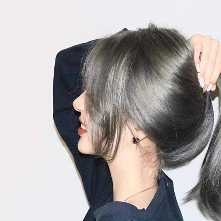 Women gray and brown ponytail extension grey curly wavy casual drawstring human hair pony tails clip in real hair Hot sale