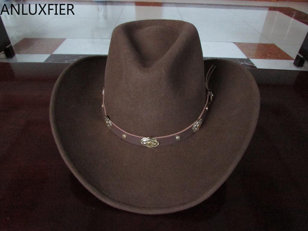 New 100% Woolen Cap Men's Waterproof Wrinkle-free Equestrian Hat Adult Wide Brim Cowboy Hat Large-brimmed Gentleman Cap B-8133, Black
New 100% Woolen Cap Men's Waterproof Wrinkle-free Equestrian Hat Adult Wide Brim Cowboy Hat Large-brimmed Gentleman Cap B-8133, Black