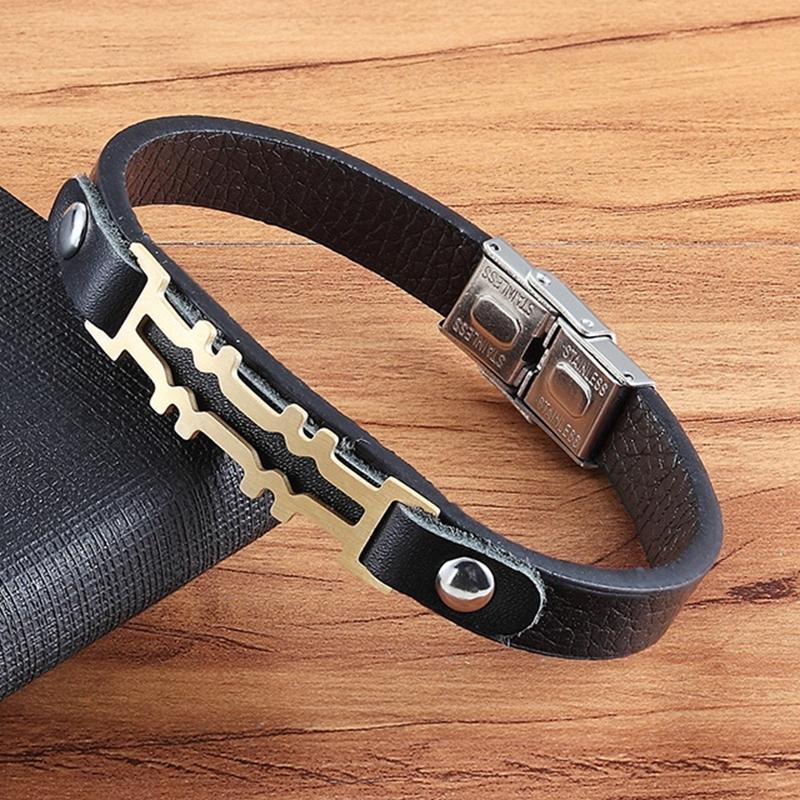 XQNI Stainless Steel Elegant Small Adorn Article Geometrically Irregular Graphics PU Leather Bracelet Bangle For Men Women
XQNI Stainless Steel Elegant Small Adorn Article Geometrically Irregular Graphics PU Leather Bracelet Bangle For Men Women