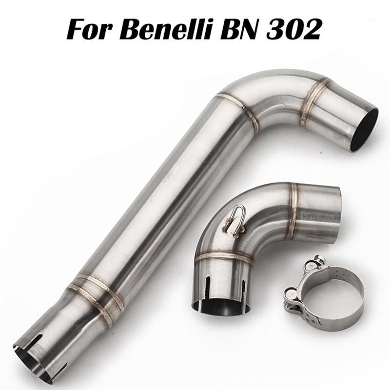 

51mm Motorcycle Middle Link Pipe Connection Exhaust Muffler Pipe System Silp on for Benelli BN 302 BN302 2020 20201