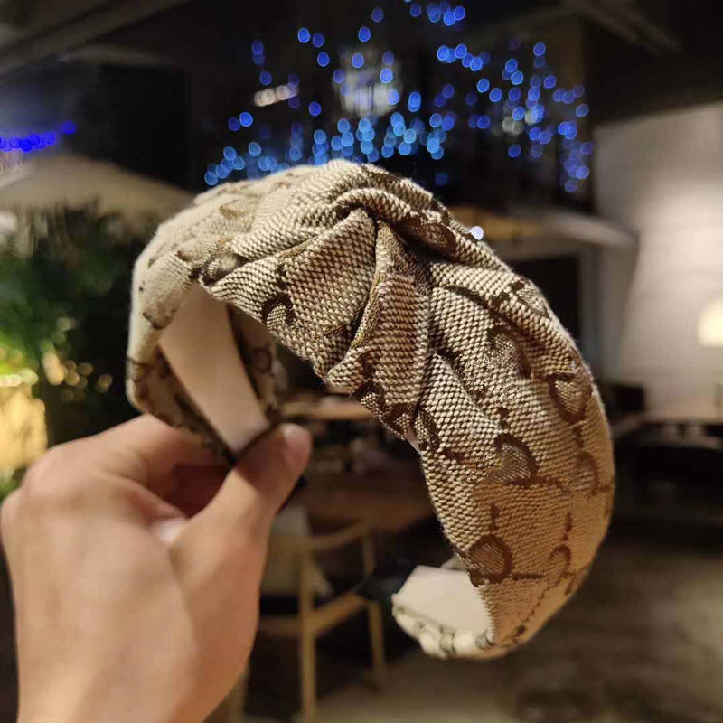 Fashion Headbands Stylish Letter Print Hair Hoop Retro Turban Headwrap Lightweight Daily Hair Jewelry L250925