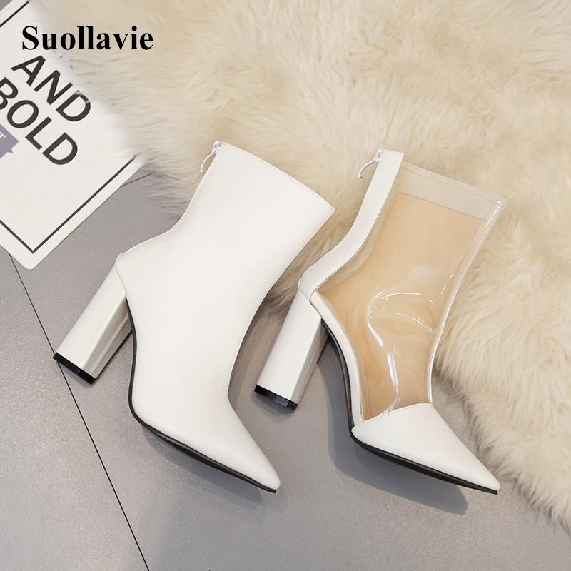 Fashion Women Boots 2020 Autumn Winter British Style PU Transparent Patchwork with Short Boots White Size 35-40
Fashion Women Boots 2020 Autumn Winter British Style PU Transparent Patchwork with Short Boots White Size 35-40