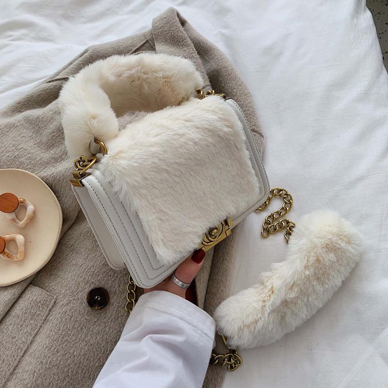 Fashion Square Faux Fur Women Handbags Designer Plush Chains Shoulder Bag Luxury Pu Leather Crossbody Bag Lady Small Flap Purses, Black
Fashion Square Faux Fur Women Handbags Designer Plush Chains Shoulder Bag Luxury Pu Leather Crossbody Bag Lady Small Flap Purses, Black