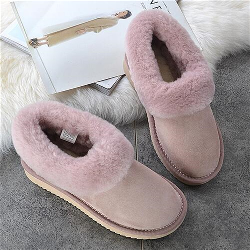 Ankle new 2020 genuine female leather 100% natural wool in warm snow winter shoes boots, Pink
Ankle new 2020 genuine female leather 100% natural wool in warm snow winter shoes boots, Pink