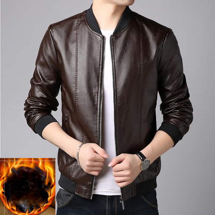 Mens PU Leather Jacket Fleece Winter Jacket Men V Neck Slim Faux Leather Jacket Casual Solid Bomber Jacket 4XL, Coffee
Mens PU Leather Jacket Fleece Winter Jacket Men V Neck Slim Faux Leather Jacket Casual Solid Bomber Jacket 4XL, Coffee