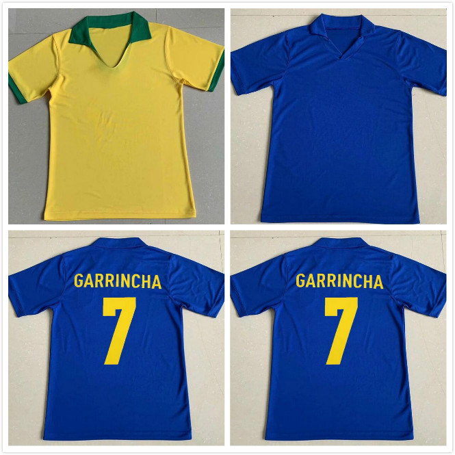 1957 Brasil retro soccer jerseys #7 GARRINCHA Vintage Classic football shirts home away yellow blue top quality short sleeve
1957 Brasil retro soccer jerseys #7 GARRINCHA Vintage Classic football shirts home away yellow blue top quality short sleeve