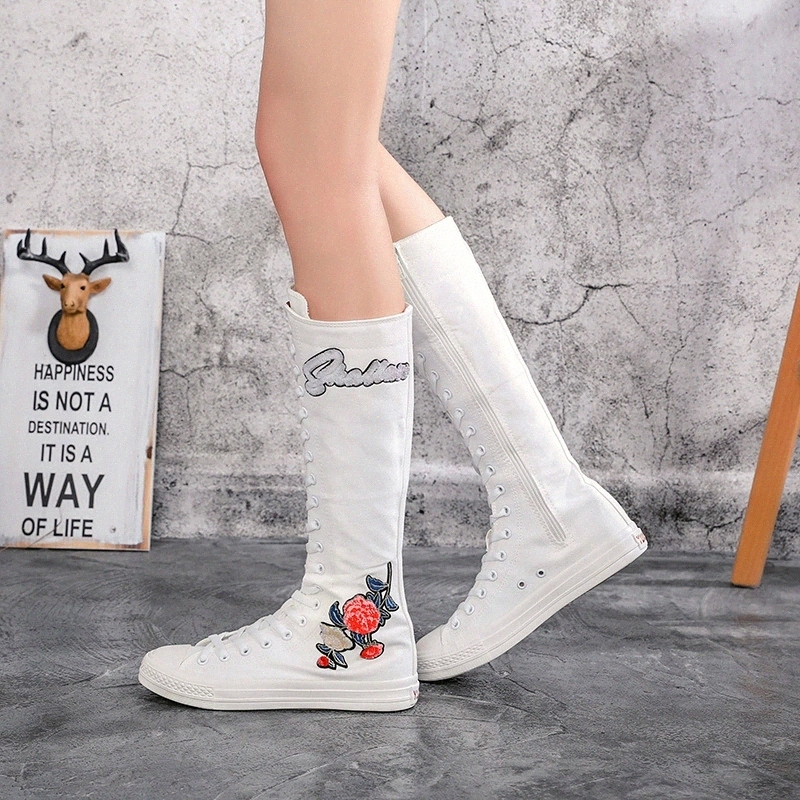 2020 New Spring autumn Women Shoes Canvas Casual High Top Shoes Long Boots Lace-Up Zipper Comfortable Flat boots sneakers #V74B
2020 New Spring autumn Women Shoes Canvas Casual High Top Shoes Long Boots Lace-Up Zipper Comfortable Flat boots sneakers #V74B