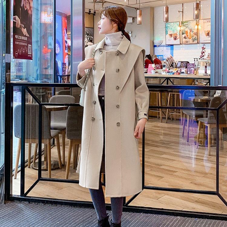 Women 2021 Autumn Winter New Fashion New Double-Breasted Cashmere Wool Coat Female Thick Warmth Overcoat Long Wool Coats S564, Black
Women 2021 Autumn Winter New Fashion New Double-Breasted Cashmere Wool Coat Female Thick Warmth Overcoat Long Wool Coats S564, Black