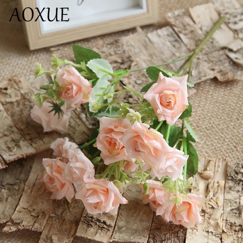 Beautiful pastoral 13 heads roses small curled rose artificial simulation fake flower wedding home decoration plants wall flower, Blue 
Beautiful pastoral 13 heads roses small curled rose artificial simulation fake flower wedding home decoration plants wall flower, Blue