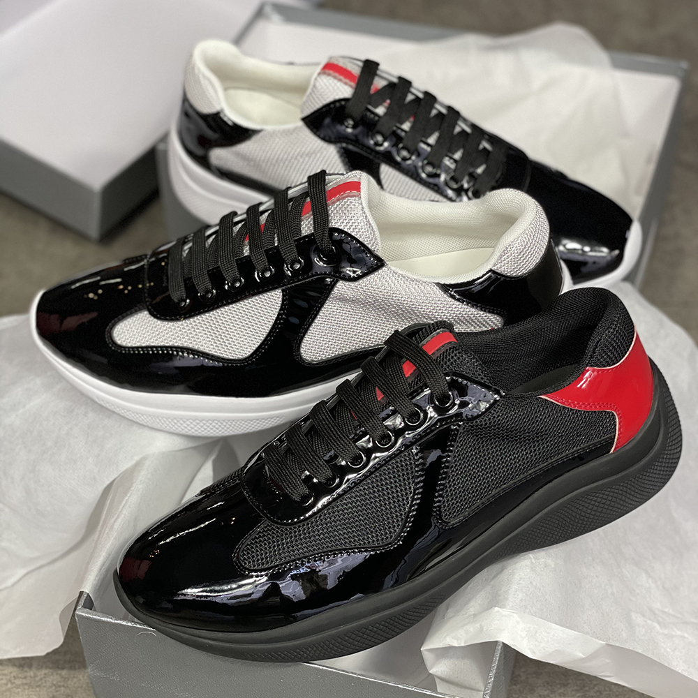 Men America Cup Sneakers Top Patent Leather Flat Trainers Black White Mesh Breathable Nylon Casual Shoes Designer Runner Shoes 8 colors, Color 4
Men America Cup Sneakers Top Patent Leather Flat Trainers Black White Mesh Breathable Nylon Casual Shoes Designer Runner Shoes 8 colors, Color 4