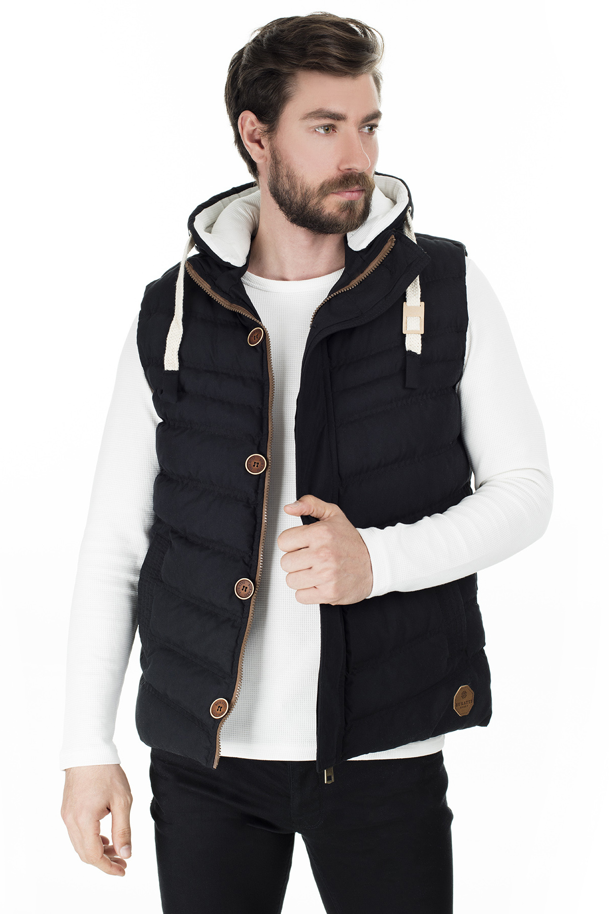 Buratti Hooded Slim Fit Vest MEN 'S VEST 556 B5618 201216