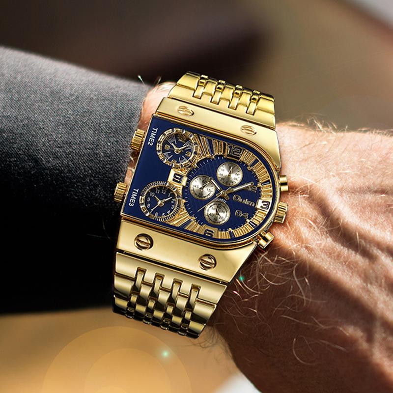 Wristwatches Oulm Big Dial Watch Men Male Gold Wrist Square Golden Chronograph Watches Relogio Masculino 2022, Slivery;brown
Wristwatches Oulm Big Dial Watch Men Male Gold Wrist Square Golden Chronograph Watches Relogio Masculino 2022, Slivery;brown