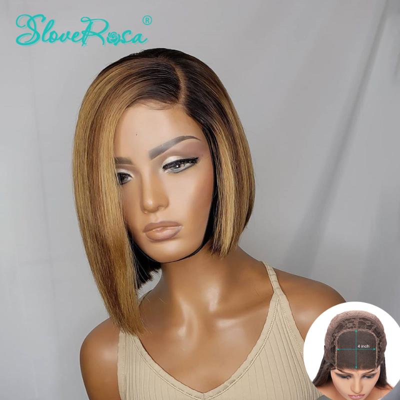 Glueless 4x4 Ombre Highlight Short Bob Wig 150% Lace Front Human Hair Wigs Brazilian Remy Hair Wig For Blace Women SloveRosa, As pic
Glueless 4x4 Ombre Highlight Short Bob Wig 150% Lace Front Human Hair Wigs Brazilian Remy Hair Wig For Blace Women SloveRosa, As pic