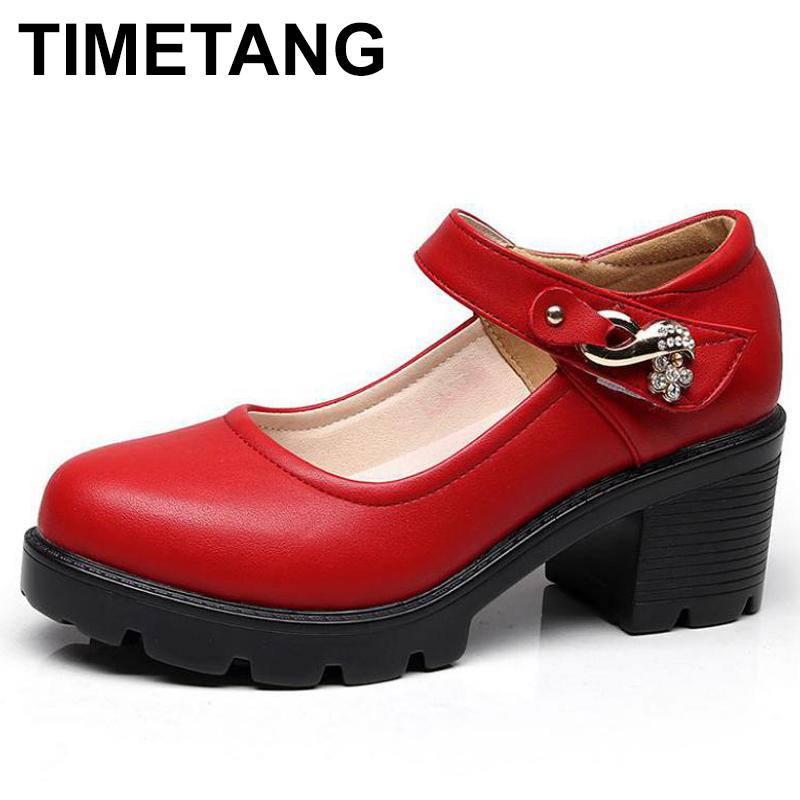 TIMETANGWomen Red Dress Black Color Shoes Platform Model Pumps Soft Comfortable E1212
TIMETANGWomen Red Dress Black Color Shoes Platform Model Pumps Soft Comfortable E1212