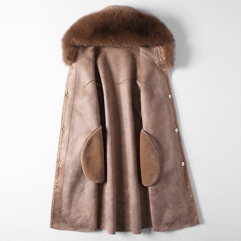 Woman's Fur 2020 Coat, Sheep Cut, Wool, Autumn-winter, Female Jacket, Necklace Made of Natural Fox Skin, Ubg0, Blue one
Woman's Fur 2020 Coat, Sheep Cut, Wool, Autumn-winter, Female Jacket, Necklace Made of Natural Fox Skin, Ubg0, Blue one