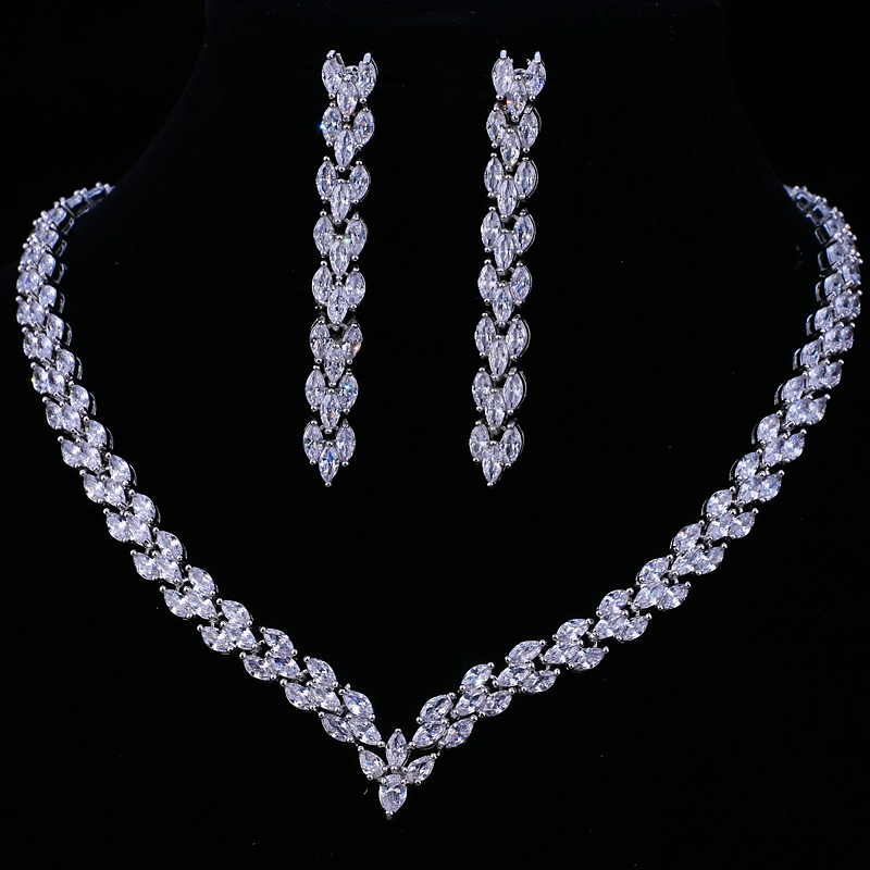 wholesale Exquisite Cubic Zirconia Wedding Party Jewelry Set Gold Color High Quality CZ Bridal Necklace Earring, White
wholesale Exquisite Cubic Zirconia Wedding Party Jewelry Set Gold Color High Quality CZ Bridal Necklace Earring, White
