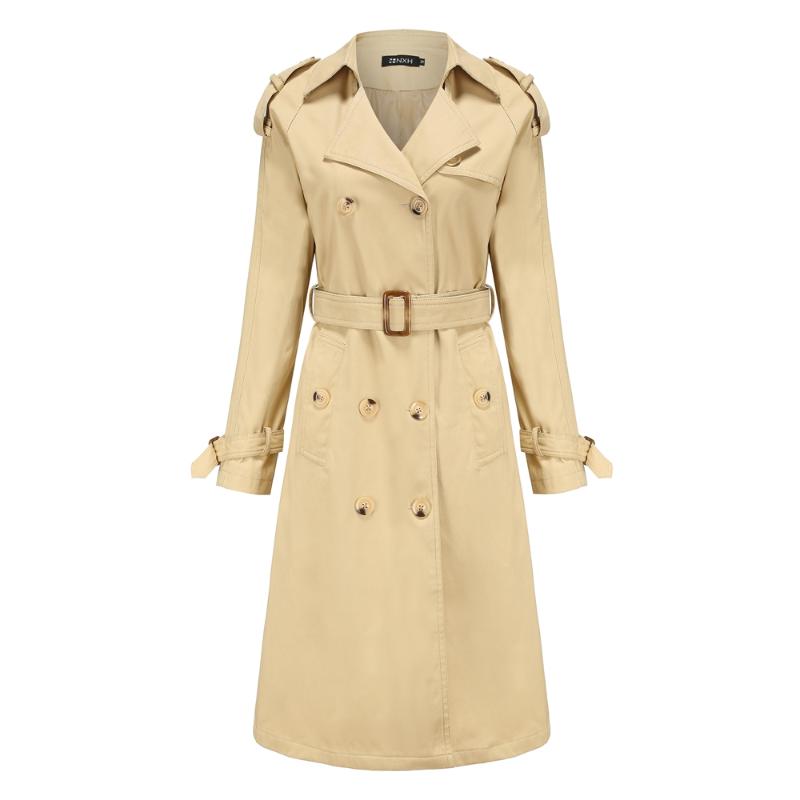 2020 Autumn Women' Trench Coat Double Breasted Cotton Slim Classic Winter Long Trench Coat Women with Belt Windbreaker Outwear, Khaki
2020 Autumn Women' Trench Coat Double Breasted Cotton Slim Classic Winter Long Trench Coat Women with Belt Windbreaker Outwear, Khaki