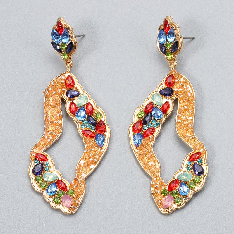 Wholesale New Shiny Colorful Rhinestone Drop Earrings For Women Long Metal Crystal Dangle Earring Brincos Fashion Jewelry Gifts 
Wholesale New Shiny Colorful Rhinestone Drop Earrings For Women Long Metal Crystal Dangle Earring Brincos Fashion Jewelry Gifts