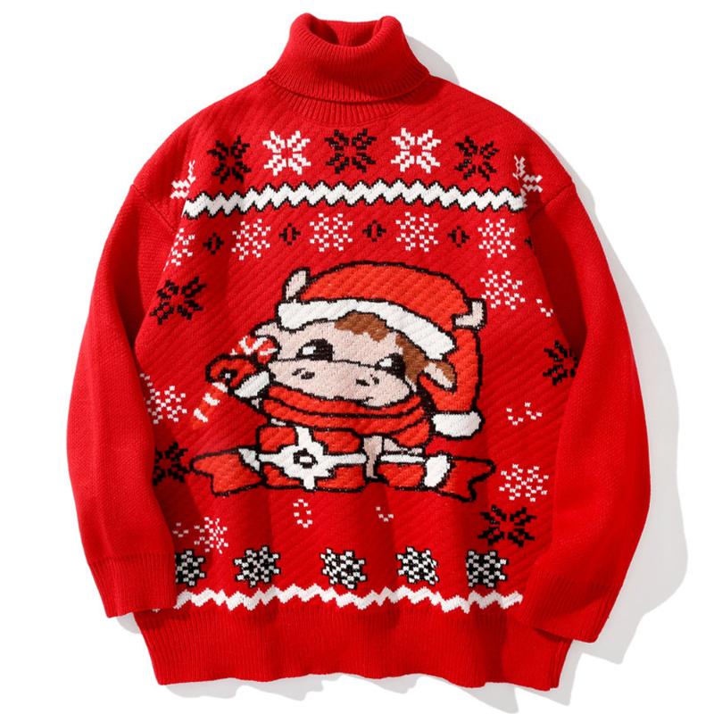 Mens Christmas Turtleneck Sweaters Streetwear 2020AW Women HipHop Unisex Vintage Loose Couple Oversize Pullover Sweater Tops, Black
Mens Christmas Turtleneck Sweaters Streetwear 2020AW Women HipHop Unisex Vintage Loose Couple Oversize Pullover Sweater Tops, Black