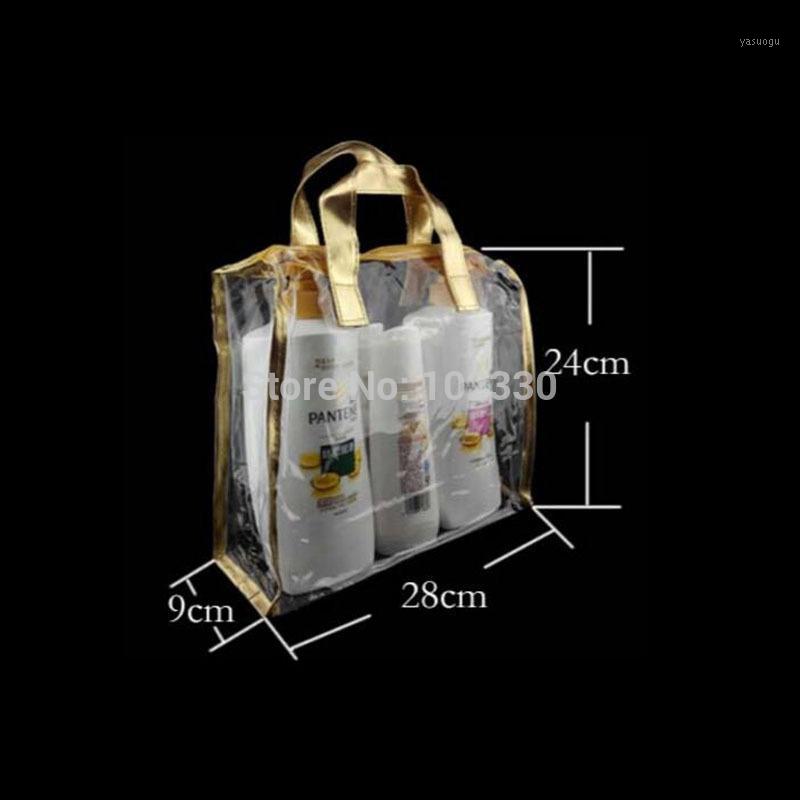 50pcs Golden Clear PVC Cosmetic Bag Sale Promotion Shampoo Shower Gel Packing Bag Toys Packaging PU Gift1 
50pcs Golden Clear PVC Cosmetic Bag Sale Promotion Shampoo Shower Gel Packing Bag Toys Packaging PU Gift1