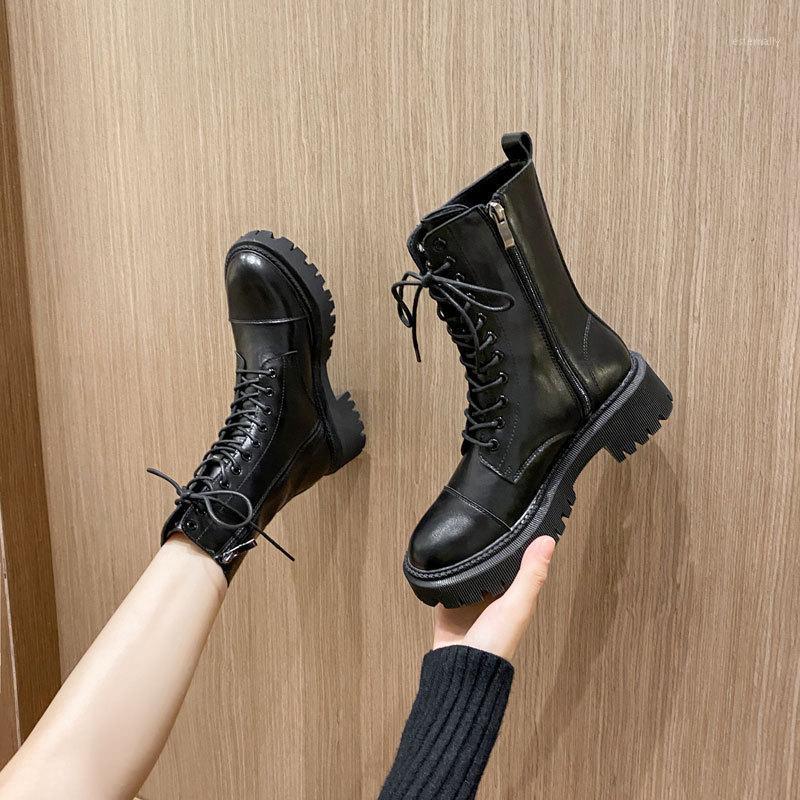 Meriahzheng 2021 Spring Women's Boot Thin Thick-Soled Height Increasing Lace-up British Black Knight Short Boots TWS-8065-91
Meriahzheng 2021 Spring Women's Boot Thin Thick-Soled Height Increasing Lace-up British Black Knight Short Boots TWS-8065-91