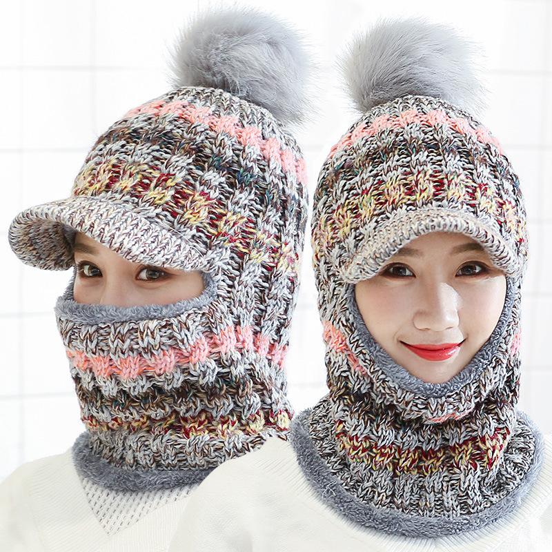 Female Warm Beanie Hat Riding Snow Caps Winter Women Knitted Hat Scarf Set Hairball Pom Pom Fashion Wool Thickening Collars, Black
Female Warm Beanie Hat Riding Snow Caps Winter Women Knitted Hat Scarf Set Hairball Pom Pom Fashion Wool Thickening Collars, Black